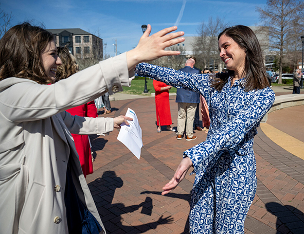 UK College of Medicine-Bowling Green students learned where they'll be taking their medical degrees as new doctors during the annual "Match Day" celebration at La Gala in Bowling Green, March 21, 2025. A medical school tradition, the Match Day ceremonies take place simultaneously at noon Eastern Daylight Time the same day every year at medical schools across the country. The National Resident Matching Program (NRMP) pairs the wishes of the students with the needs of hospitals’ residency programs. Match Day is for students in the graduating class to announce the location of their residency program, celebrate their futures as doctors and reflect on the past four years at the University of Kentucky. (Photo by Joe Imel)