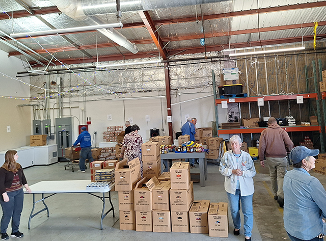 Local organizations on Tuesday pick up non-perishable items at House on the Hill Inc donated and collected through United Way of Southern Kentucky’s annual “Feed the Need” food drive.