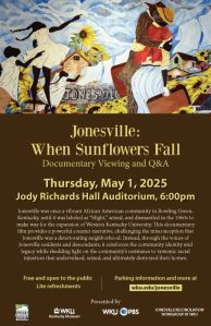 The poster for "Jonesville: When Sunflowers Fall." (SUBMITTED)