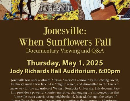 The poster for "Jonesville: When Sunflowers Fall." (SUBMITTED)
