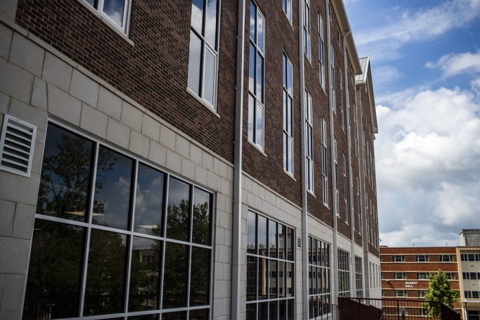 The exterior of Hilltopper Hall, a roughly $40 million residence hall, is seen in 2018 on Western Kentucky University’s campus.