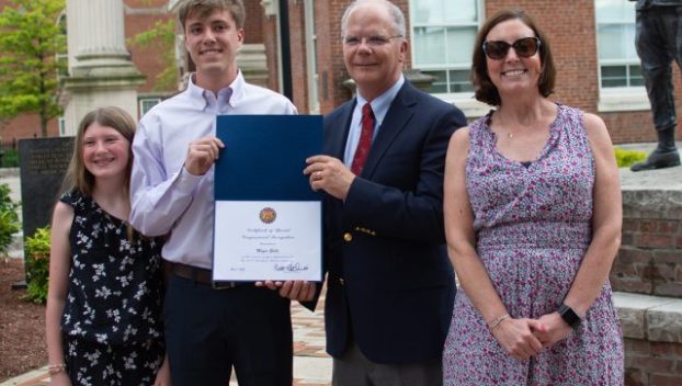 A picture of South Warren High graduate Meyer Gable South Warren High graduate Meyer Gable alongside his sister Sara Gable, his mother Brooke Gable and Rep. Brett Guthrie, R-Bowling Green, at a Wednesday recognition within the Warren County Courthouse’s veterans courtyard for Meyer Gable's acceptance into the U.S. Merchant Marine Academy.