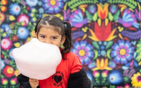 Attendees of the biannual BG Fiestaval on Clay Street enjoy sticks of cotton candy on Saturday, May 3, 2025. The weekend-long fiesta included traditional Latino and Hispanic dances and music, authentic food from multiple vendors, piñatas, karaoke, contests, games and more.
GRACE MCDOWELL / DAILY NEWS