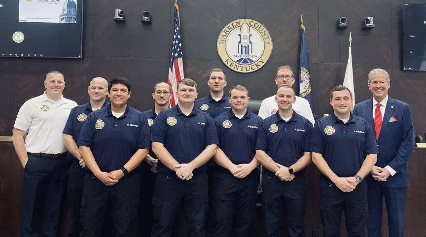 First full-time county firefighters sworn in
